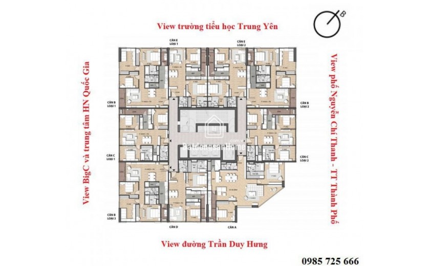 CĂN GÓC DIỆN TÍCH 86M2 CHUNG CƯ 216 TRẦN DUY HƯNG - THE SUMMIT